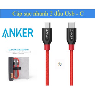 Cáp sạc Anker Type-C to Type-C Powerline+ A8187 sạc nhanh dài 0.9m