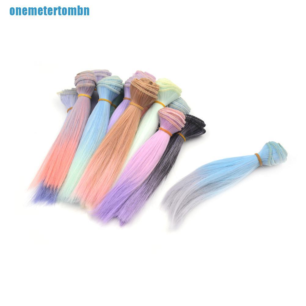 Tóc giả thẳng tự nhiên chịu nhiệt cao cho búp bê BJD/ SD 15cm * 100cm