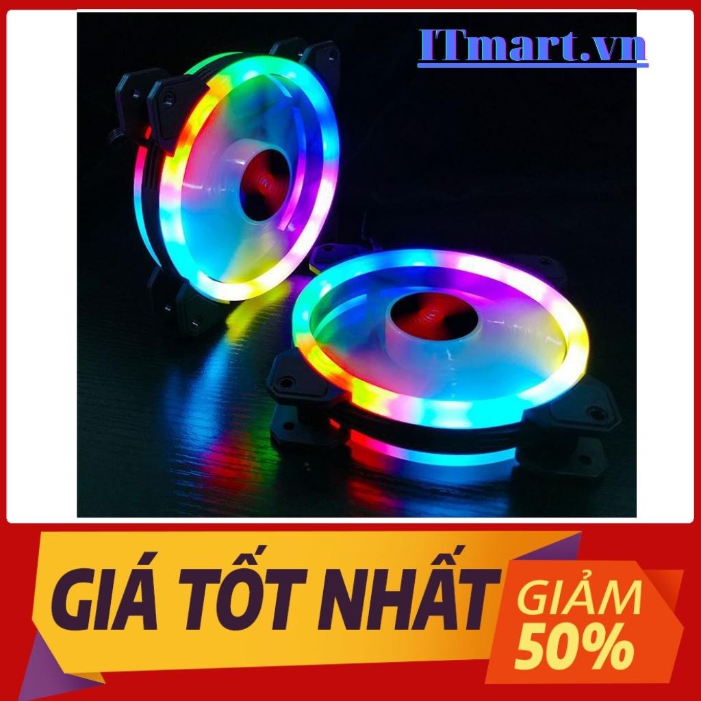 Quạt Tản Nhiệt, Fan case Led RGB Coolmoon K2 - Không Cần Hub