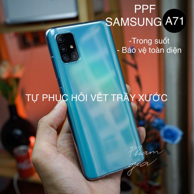 Miếng Dán PPF Samsung A51 / A71 / A11 / M11 / M31 / M21 Mặt Sau Trong Suốt - Chống trầy xước