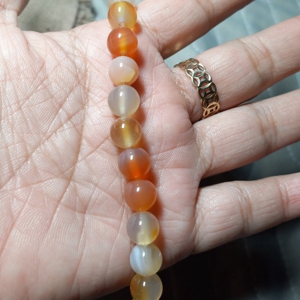 2 viên đá thiên nhiên nhiều màu size 8mm