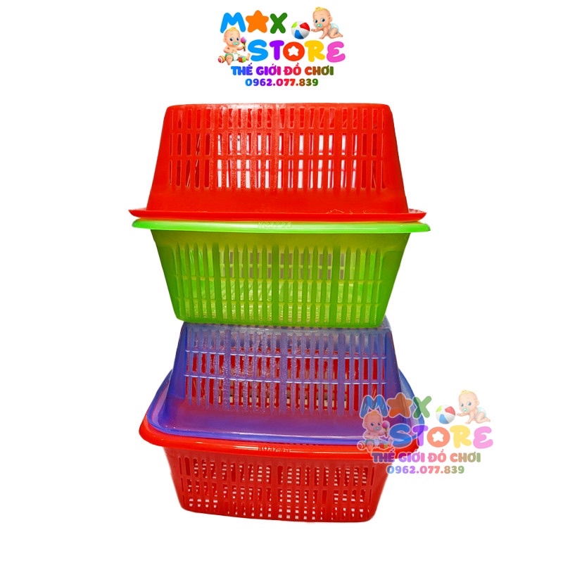 Set 5 Rổ Vuông Mềm Đựng Đồ Dùng Học Tập, Dụng Cụ Mầm Non Cho Bé