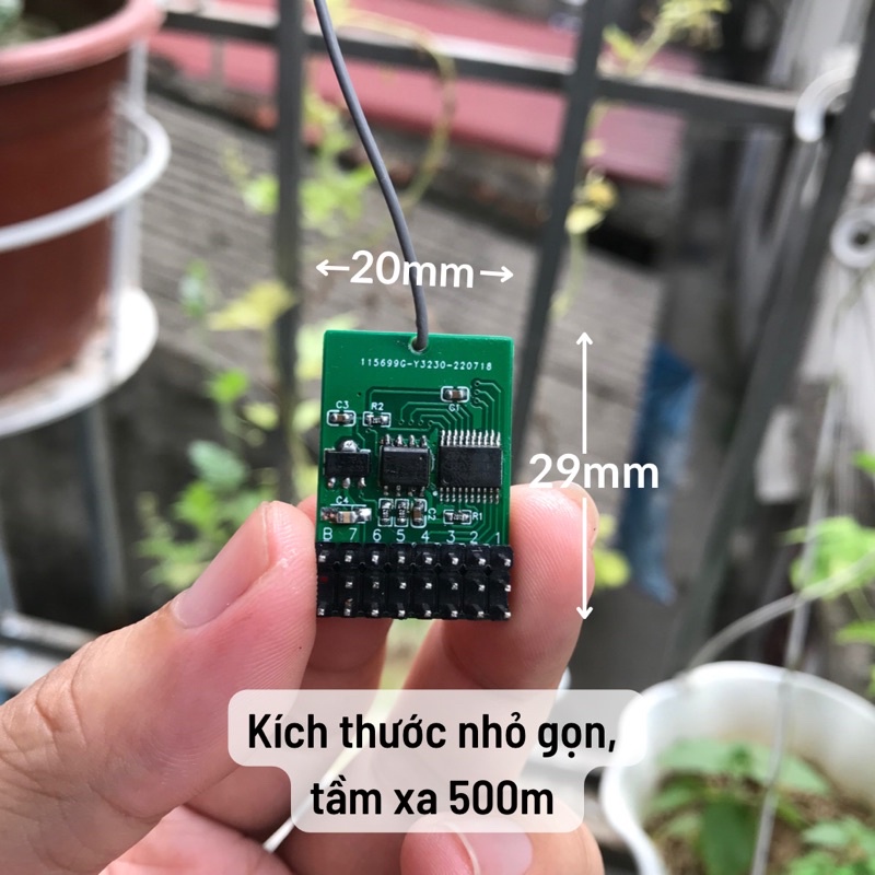Rx FS2A 7 kênh mini, rx IA6B tương thích cho tay flysky i6, i6x, module 4in1