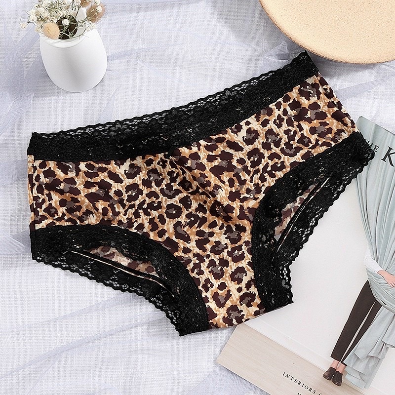Quần lót nữ thun lạnh su đúc cao cấp siêu mát hoạ tiết da báo sang chảnh 2339