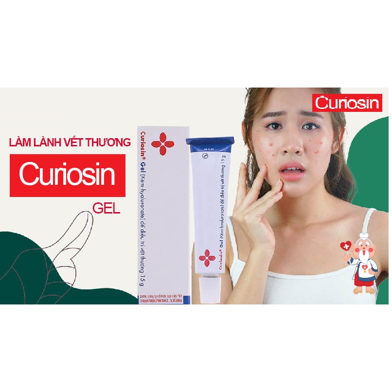 Gel CURIOSIN - Giảm Sẹo Cho Vết Thương Hở Giúp Lành Sẹo, Mờ Thâm - tuýp 15g