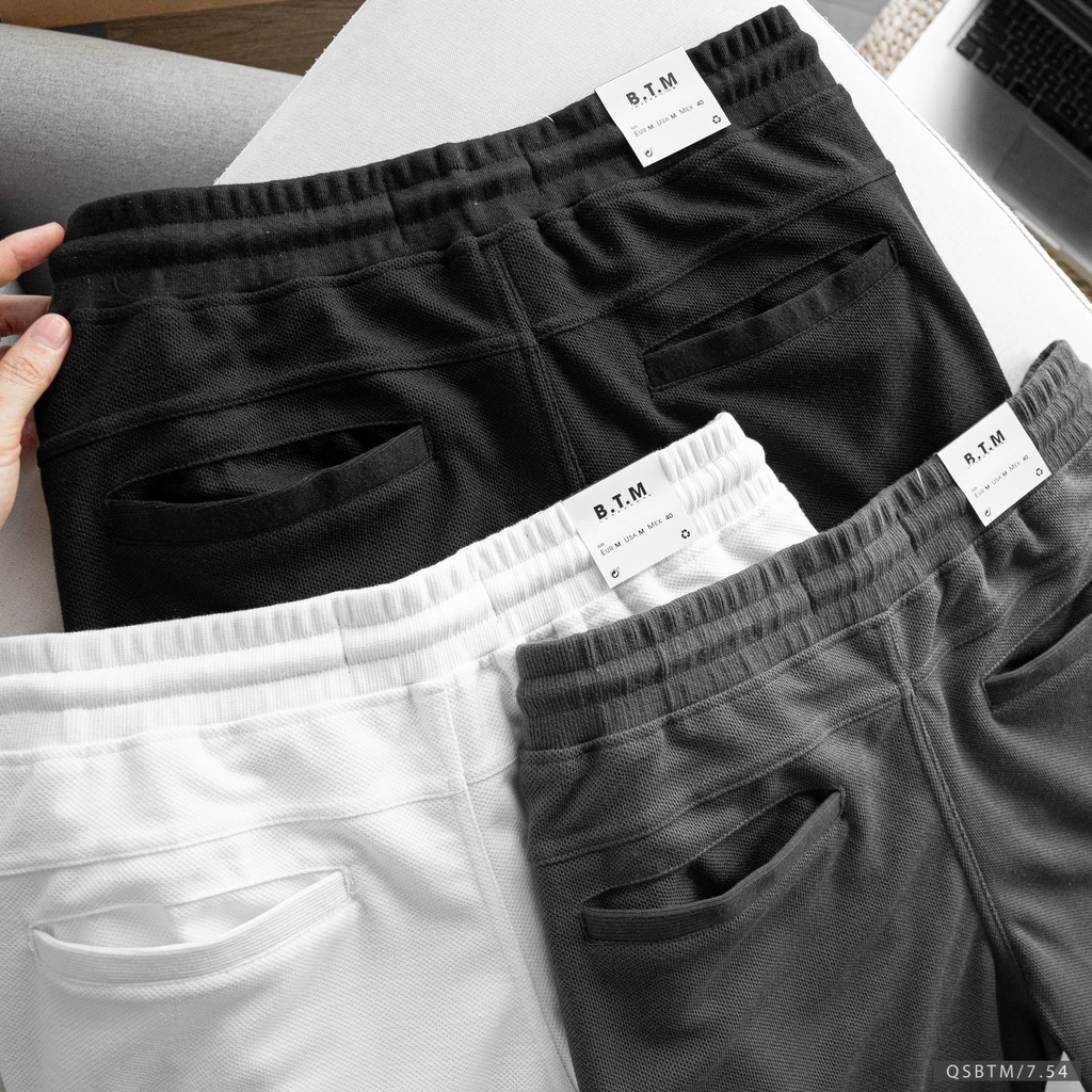 Quần short lửng nam chất thun pique chính phẩm,form slim, phong cách trẻ trung, hiện đại 9679