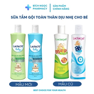 Sữa tắm gội Lactacyd BB/ Milky Dịu Nhẹ và Dưỡng Ẩm An Toàn Cho Trẻ Sơ Sinh 250ml