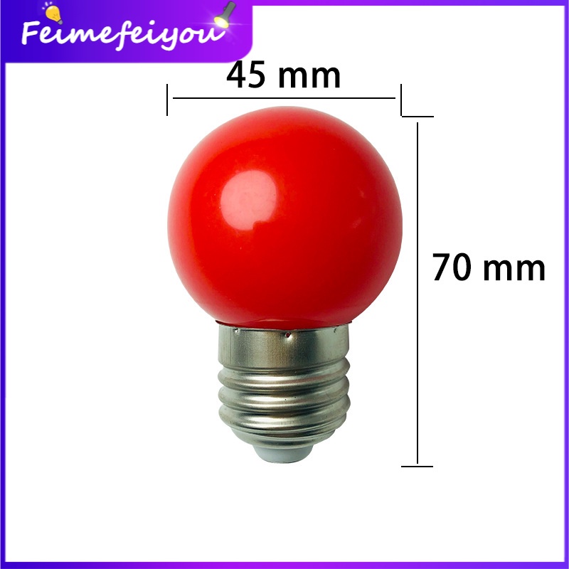 Bóng đèn LED E27 1W 220V nhiều màu sắc trang trí phòng