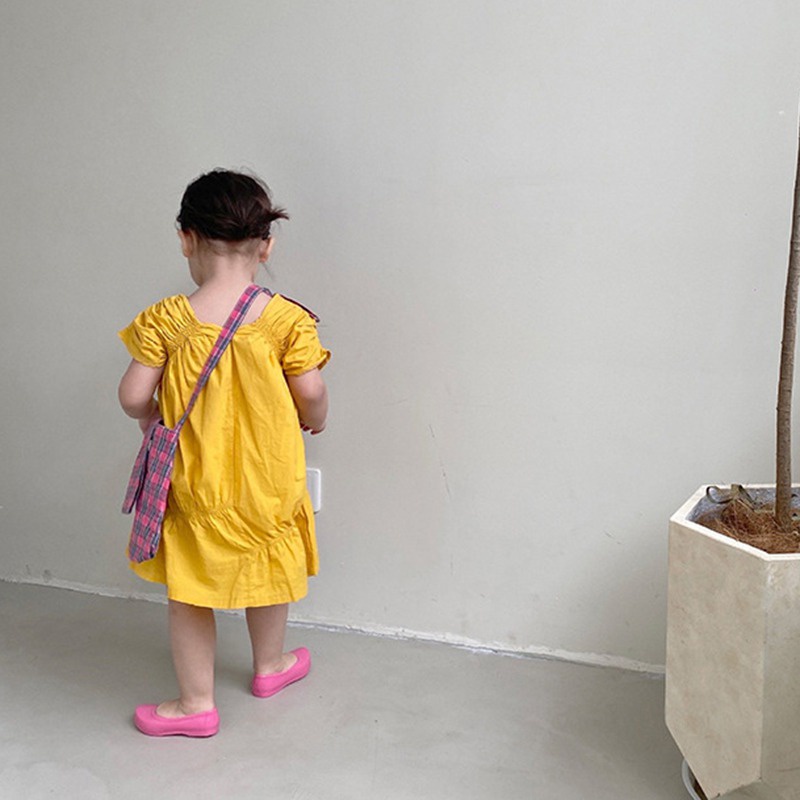 Đầm Công Chúa Không Tay Màu Trơn Thời Trang Mùa Hè Hàn Quốc Cho Bé Gái