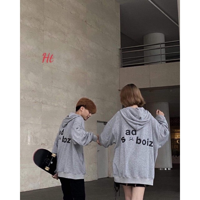 Áo khoác nỉ cotton xám Sad H2
