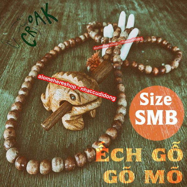 Ếch - Cóc Gỗ Gõ Mõ Tạo Tiếng Kêu Ộp Ộp Vui Tai Loại Trung 8cm