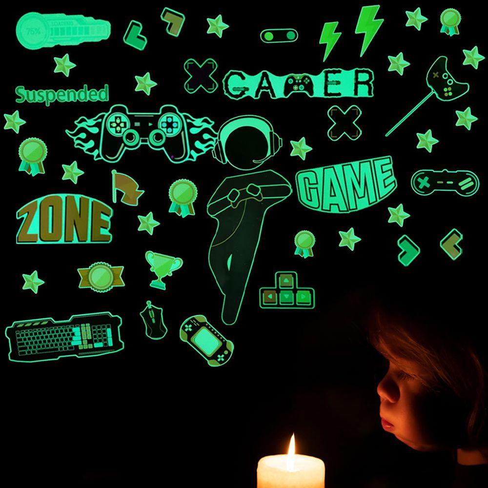 GOGOUP Sticker Dán Tường Phát Quang Hình Lâu Đài Và Mặt Trăng Dùng Trang Trí Phòng Ngủ