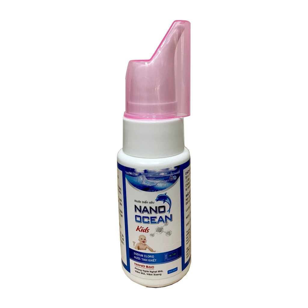 Nước muối biển sâu, làm sạch- thông mũi trẻ em Nano Ocean Kids Fobe - Chai 70ml