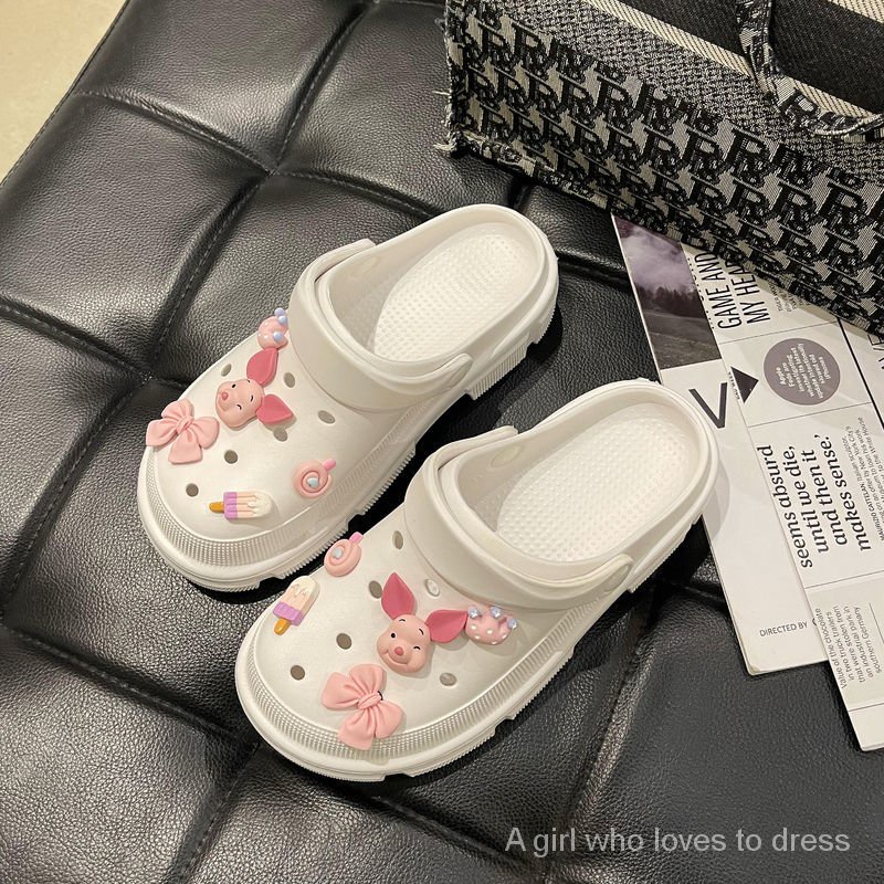 Dép Bít Mũi Tăng Chiều Cao Có Lỗ Thoáng Khí Mẫu Mới Thời Trang Đi Biển Cho Nữ FF2279