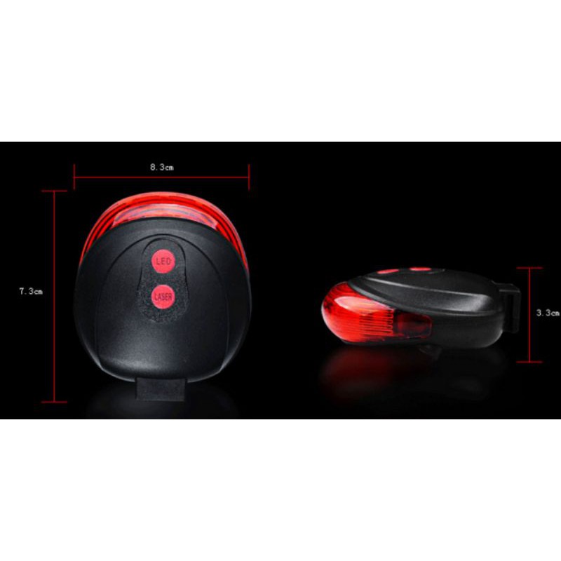 Đèn hậu xe đạp cảnh báo,,,