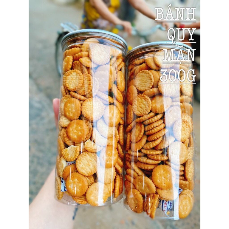 Bánh quy mặn hình tròn hũ 300gr