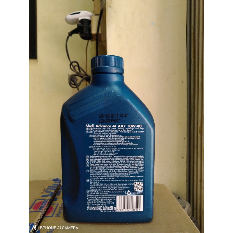 Dầu nhớt xe máy Shell Advance AX7 10w40 (800ml)