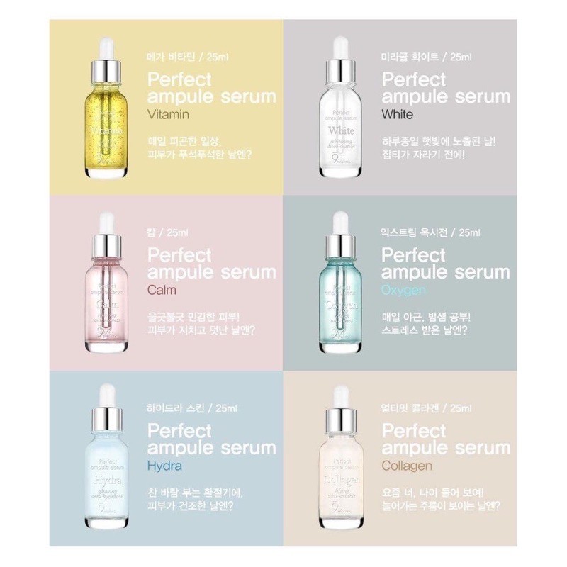 Tinh chất serum 9wishes 9 wishes hydra - White - calming -collagen - oxygen - vitamin