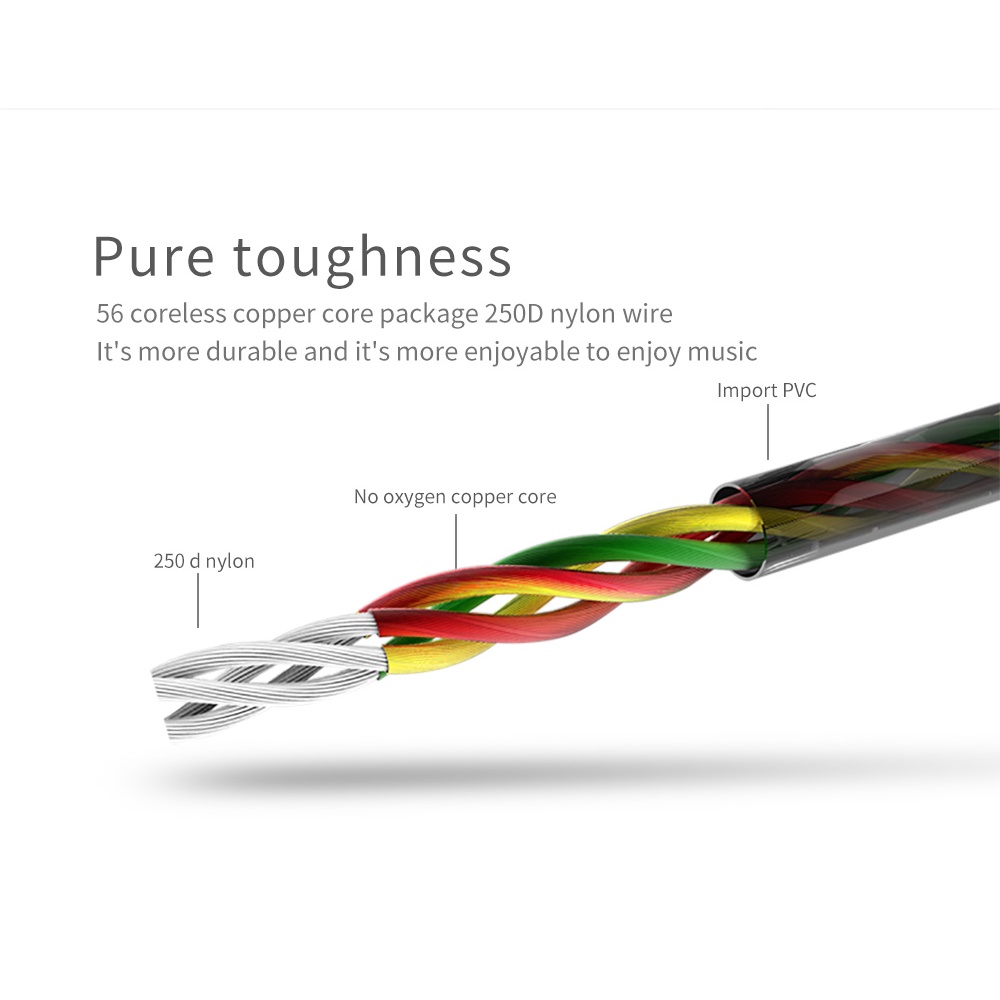 Tai nghe nhét tai có dây FAAEAL V10 TRN 2DD+2BA 2 chấu âm thanh hifi tháo rời được tiện lợi