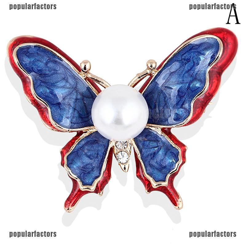 Ghim Cài Áo Hình Bướm Đính Đá Pha Lê Dễ Thương