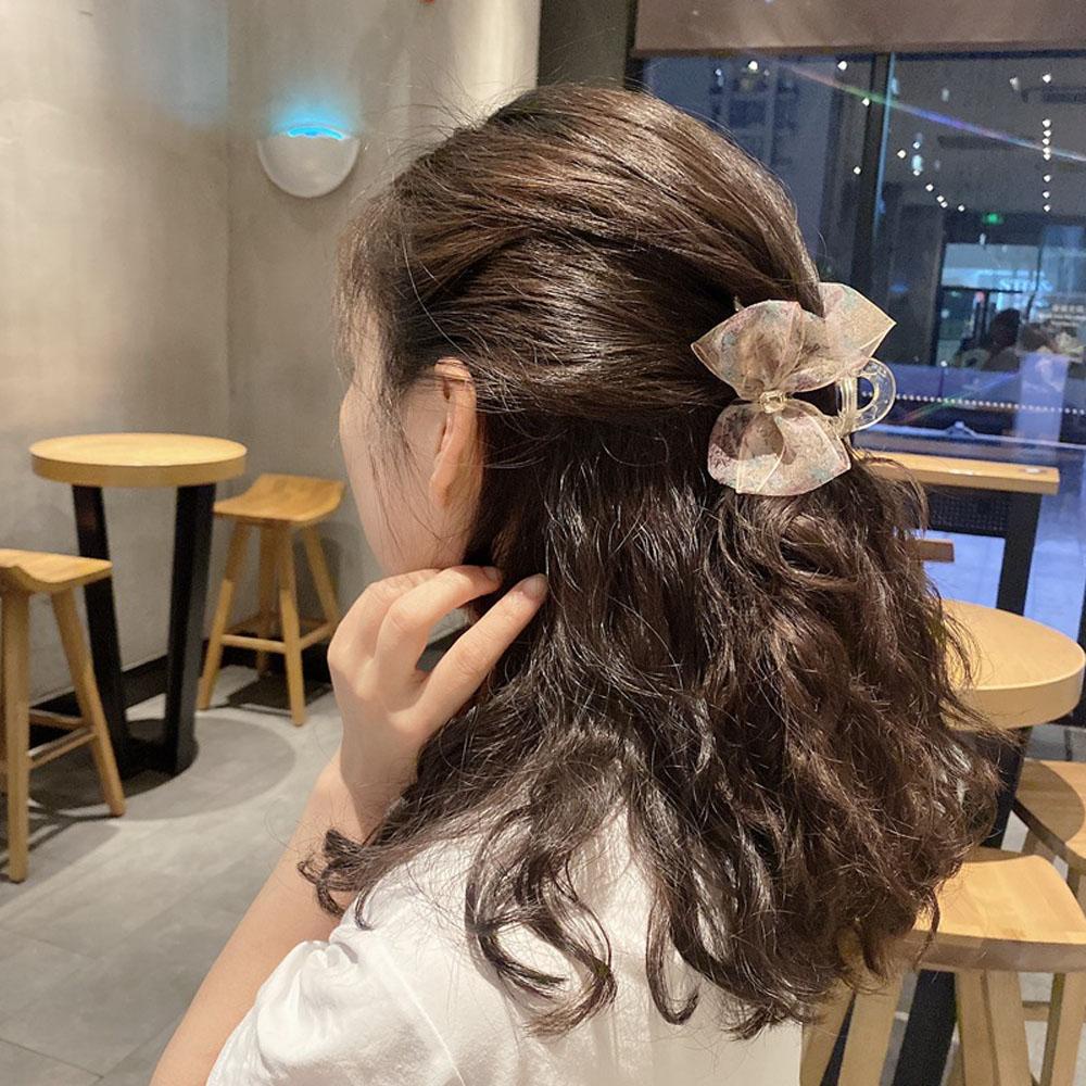 Kẹp Tóc Hình Nơ Phối Ren Thời Trang Cho Nữ