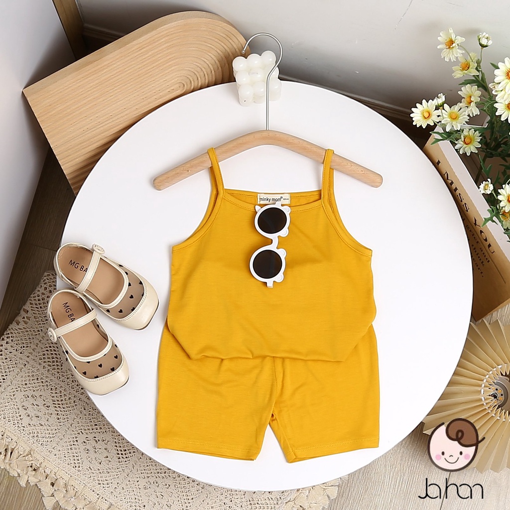 Bộ Hai Dây Bé Gái Minky Mom Chất Vải Thun Lạnh Mềm Mịn Mát, Bộ Quần Áo Cho Bé Mặc Nhà BDTRON