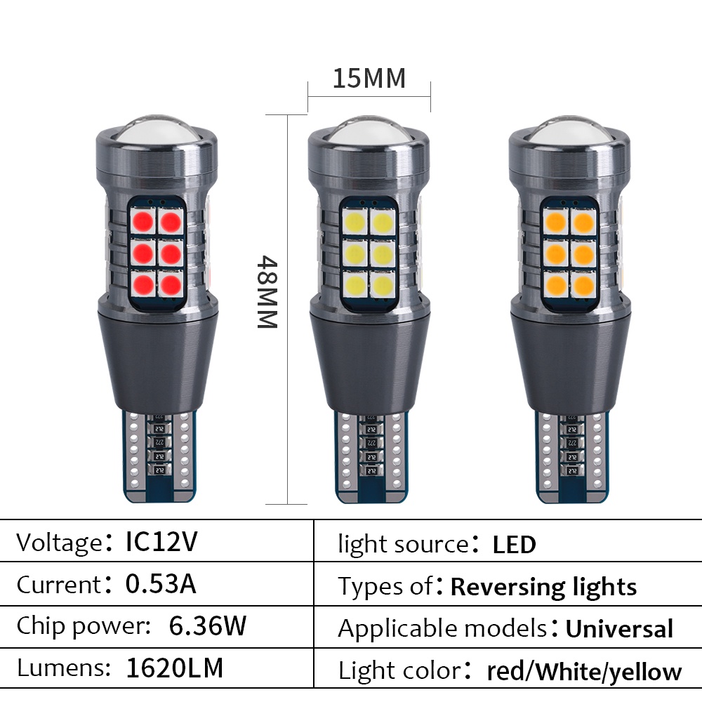 Bộ 2 Đèn LED T15 3030 27SMD Chất Lượng Cao Cho Xe Hơi
