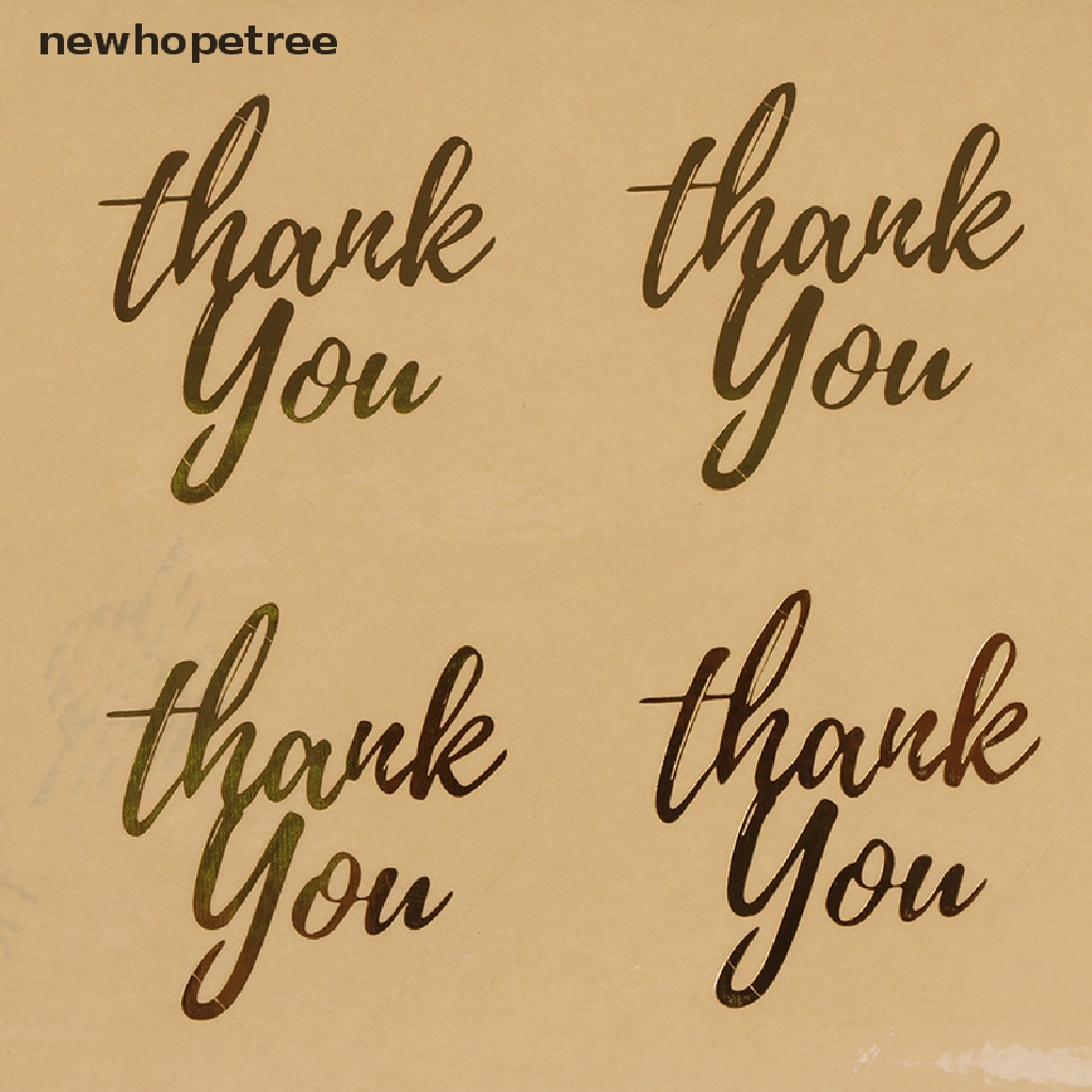 Set 100 Nhãn Dán Trong Suốt In Chữ Thank you Dùng Trang Trí Quà Tặng DIY