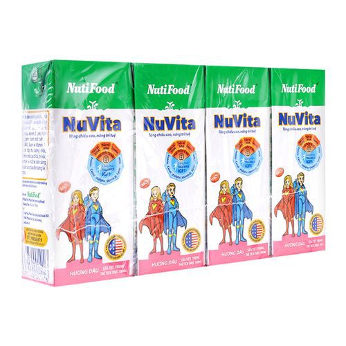 Sữa Tiệt Trùng Nuvita Dâu 4 X 110Ml