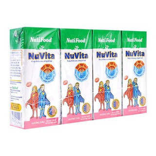 Thùng 48 hộp sữa tiệt trùng hương dâu Nuvita 110ml
