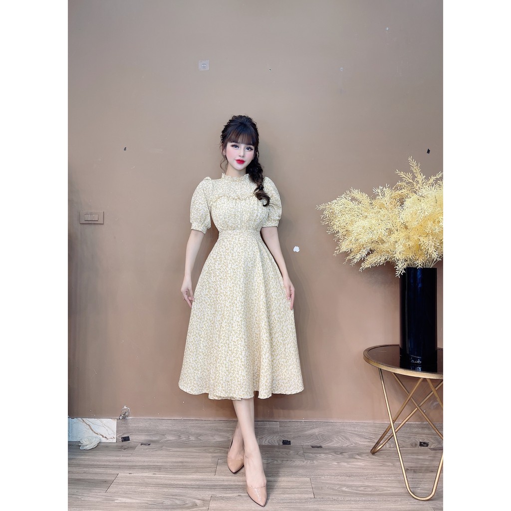 [Mã FAXANH1505 giảm 10K đơn 50K] XẢ- Váy nhún ngực xòe hoa nhí- 8514 | BigBuy360 - bigbuy360.vn