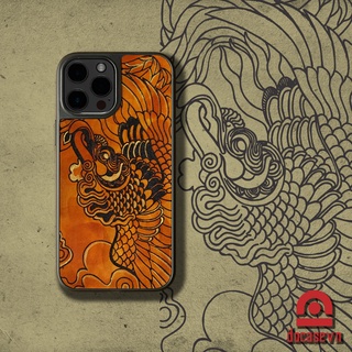 Ốp da Đỏ Case - mẫu Chu Tước [BST Ngũ Linh - New Version] - Ốp lưng iphone/samsung - Docase.vn