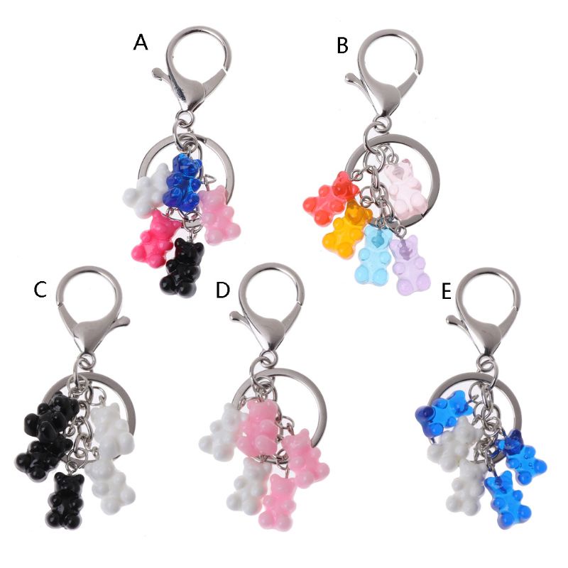 Móc Chìa Khóa Hình Gấu Gummy Bằng Nhựa Resin Dễ Thương