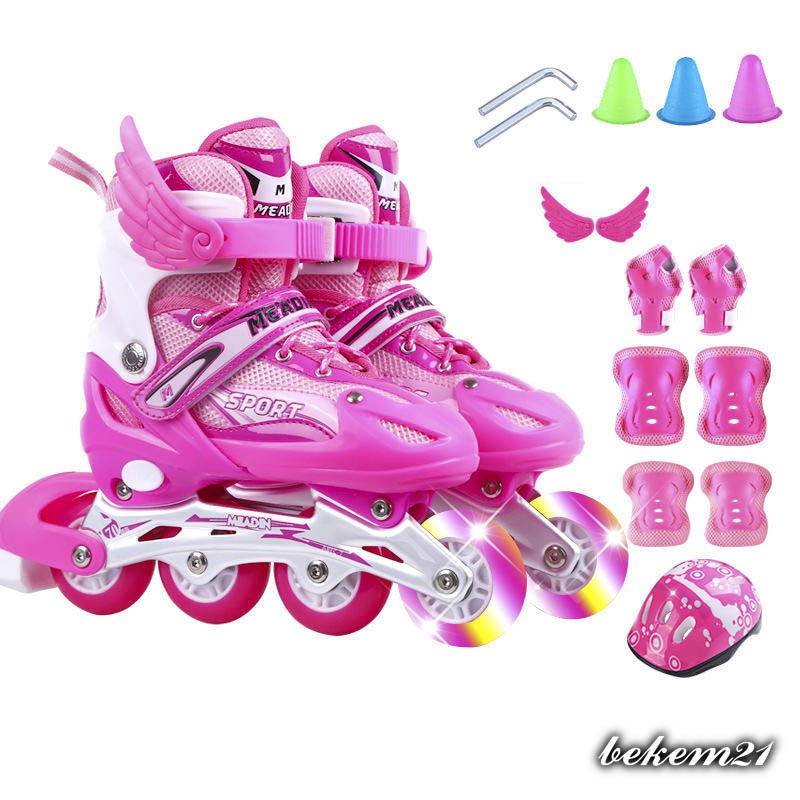 Giày trượt Patin trẻ em, người lớn Sports đủ size-Giày trượt patin thể thao + Bộ bảo hộ