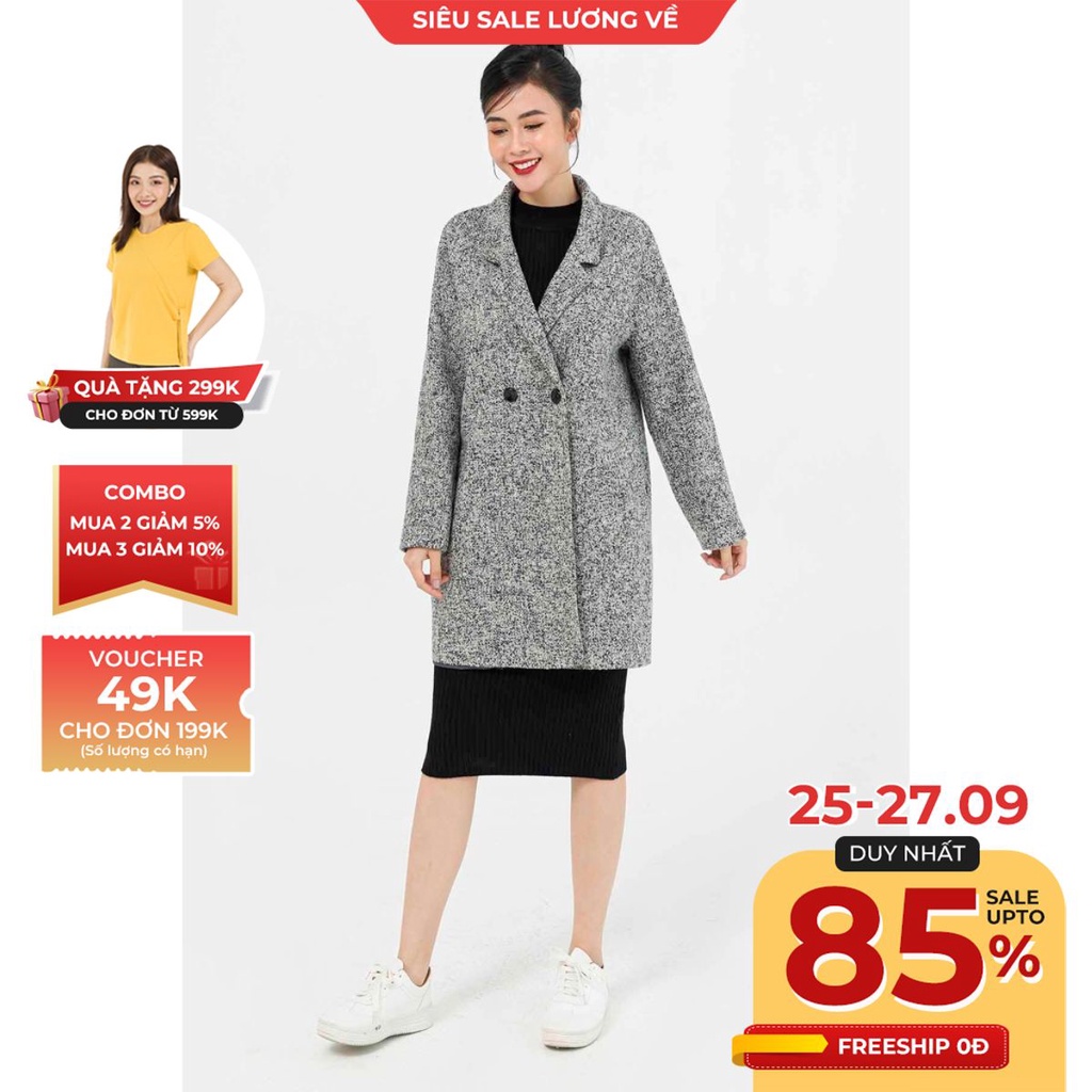 Áo choàng dạ suông túi cơi LAMER L65W20T034