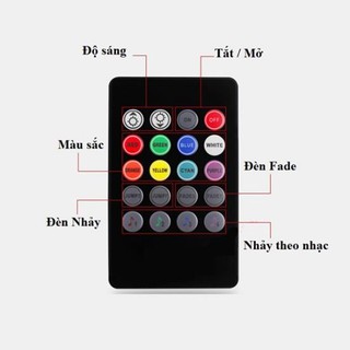 Đèn led gầm ghế 8 màu - 12 led