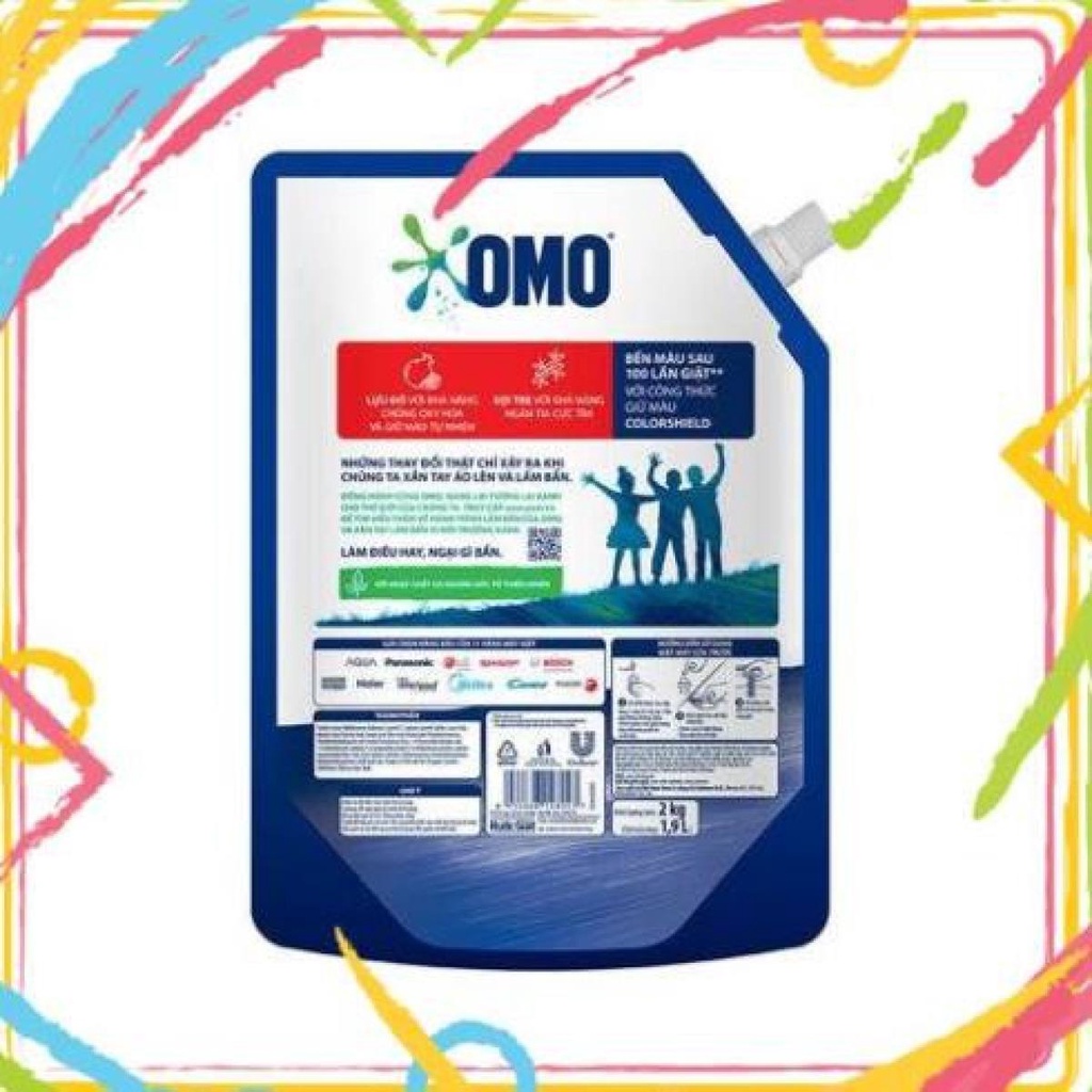 Nước giặt OMO Cửa trước Bền Đẹp 2kg