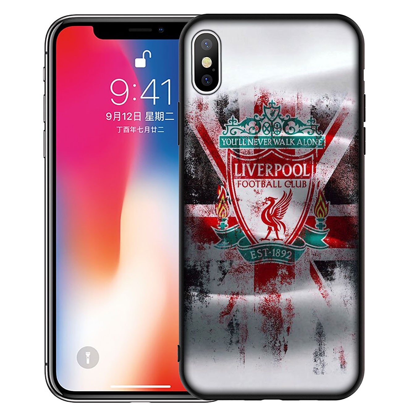 iPhone 12 Mini 11 Max Pro SE 2020 XR Casing Soft Silicone Phone Case Liverpool Logo  Wallpaper Cover