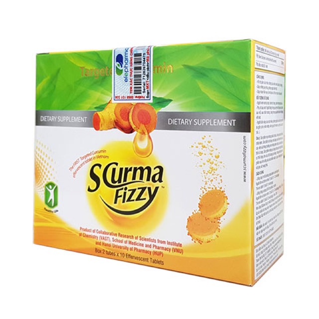 Viên sủi nghệ Scurma Fizzy - Hộp 20 viên