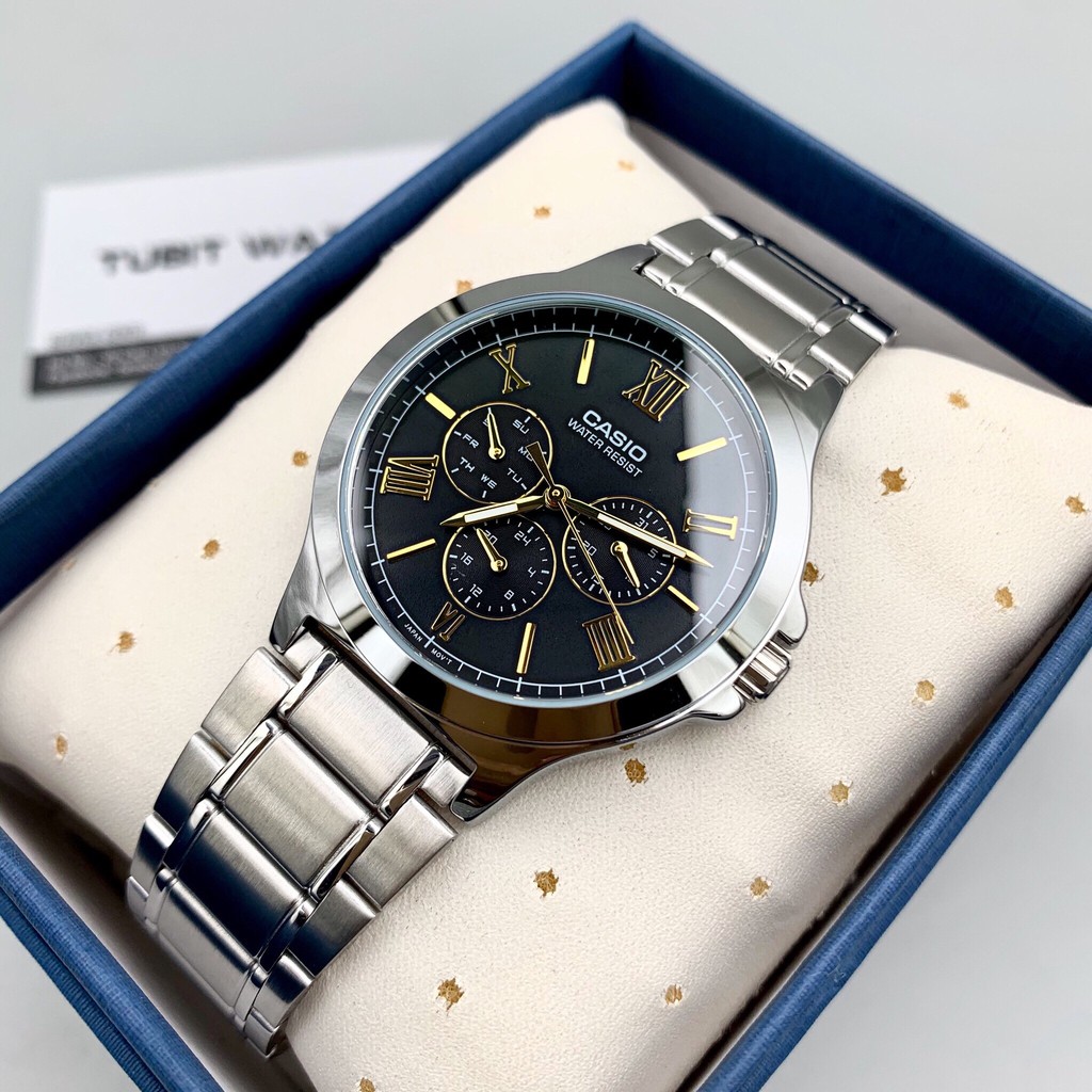 Đồng Hồ Casio Nam Dây Kim Loại MTP-V300D-1A2UDF Chính Hãng