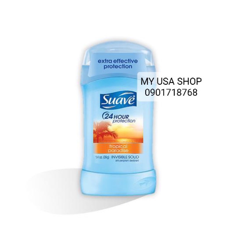 Lăn khử mùi nữ mini ❤️ LĂN KHỬ MÙI CHO NỮ SUAVE 24 HOUR PROTECTION USA MỸ 39G