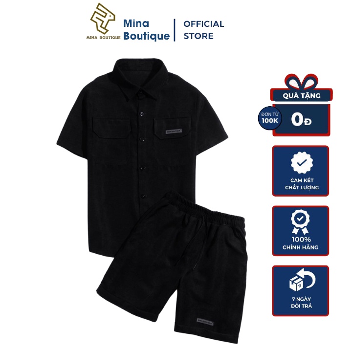 Set Đồ Bộ Nam Chất Nhung Trơn Mềm Mát Dáng Cực Chất Và Thời Trang Màu Đen