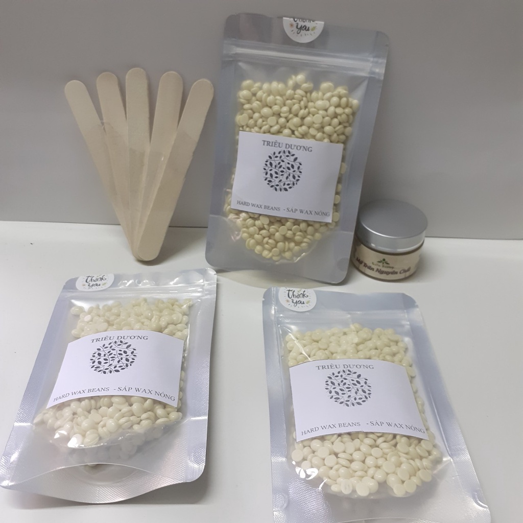 (COMBO) SÁP WAX LÔNG NÓNG HẠT ĐẬU 100gr + 10 QUE WAX | BigBuy360 - bigbuy360.vn