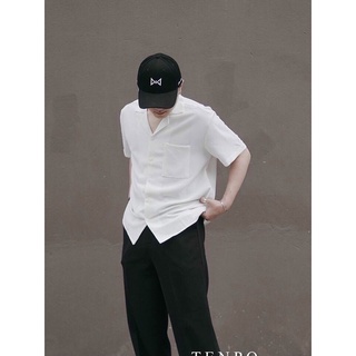 Áo sơ mi TENPO trơn basic | Cuban Shirt Nam