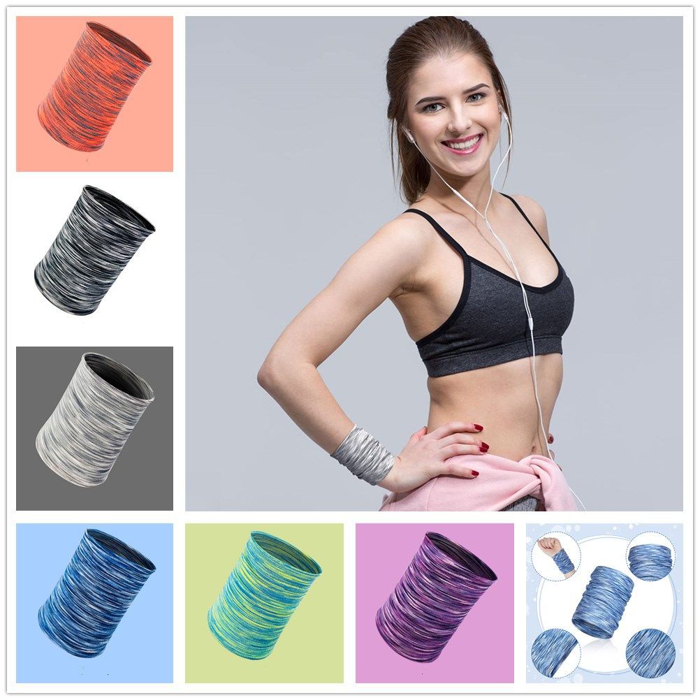 DAPHNE 1 Pair Gym Yoga Sports Cooling Wristbands Unisex Wrist Support Sweatband Exercise Men Women Athletic Non Slip Ice Cooling/Multicolor