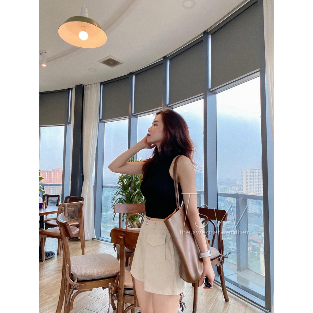 Quần short thô cạp cao 1 túi (Ảnh thật) | BigBuy360 - bigbuy360.vn