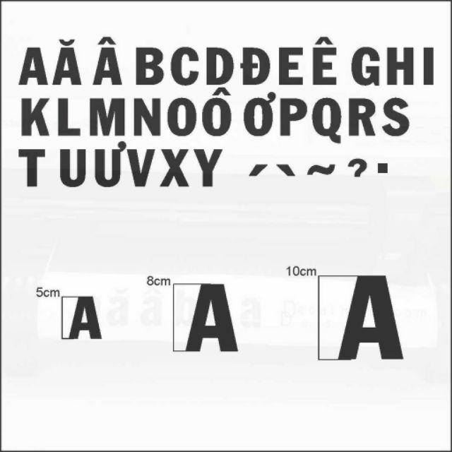 {HÀNG SẴN} Bảng chữ cái tiếng Việt 29 ký tự CÓ KEO SẴN bóc ra dán trực tiếp