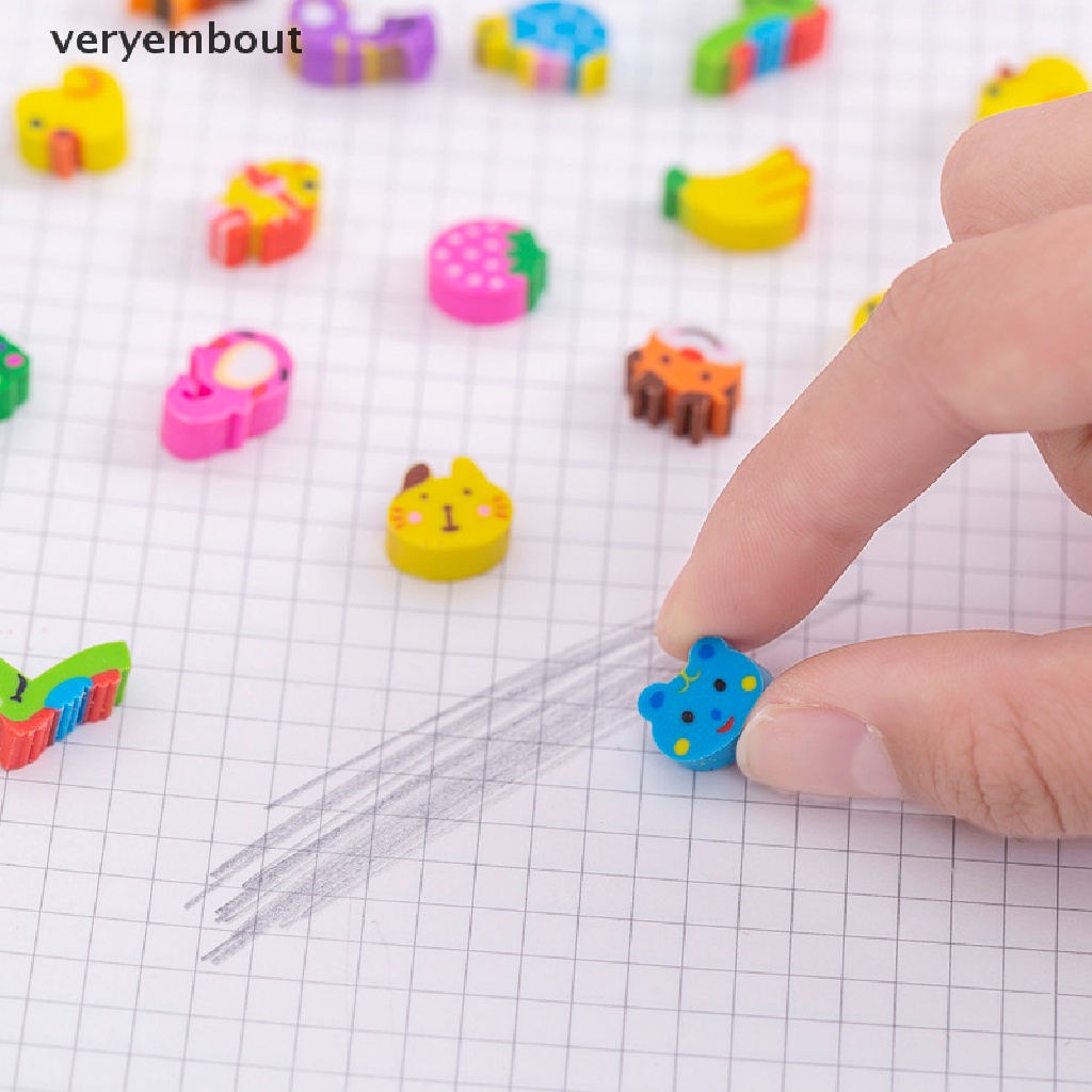 Set 50 Gôm Tẩy Mini Nhiều Hình Dạng Dễ Thương