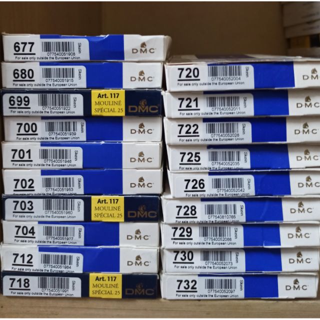 Chỉ thêu DMC chính hãng Pháp . Chọn theo mã màu.