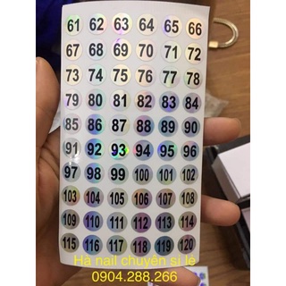 Tem Số 1~120 Decan Chai Sơn Nail